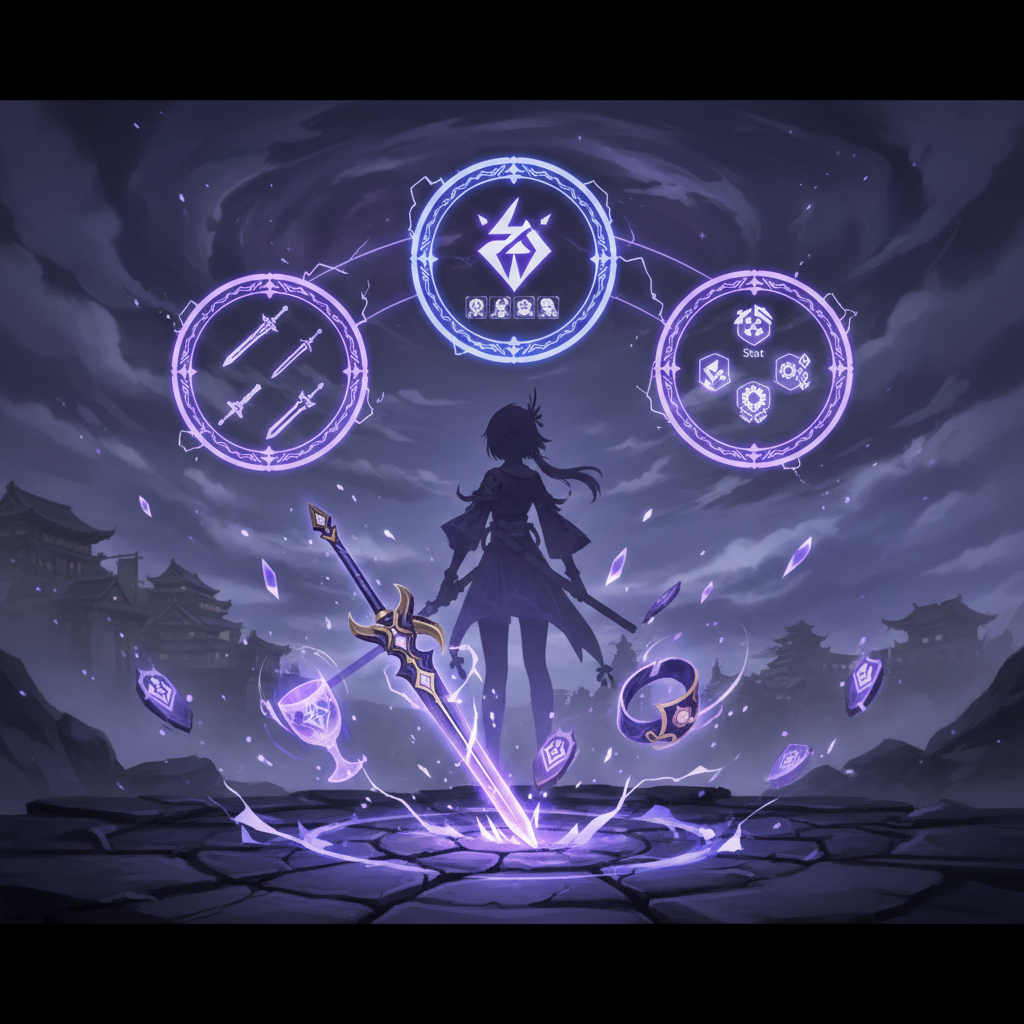 【原神】雷電将軍ビルドガイド：聖遺物、武器、パーティ編成 — illustration